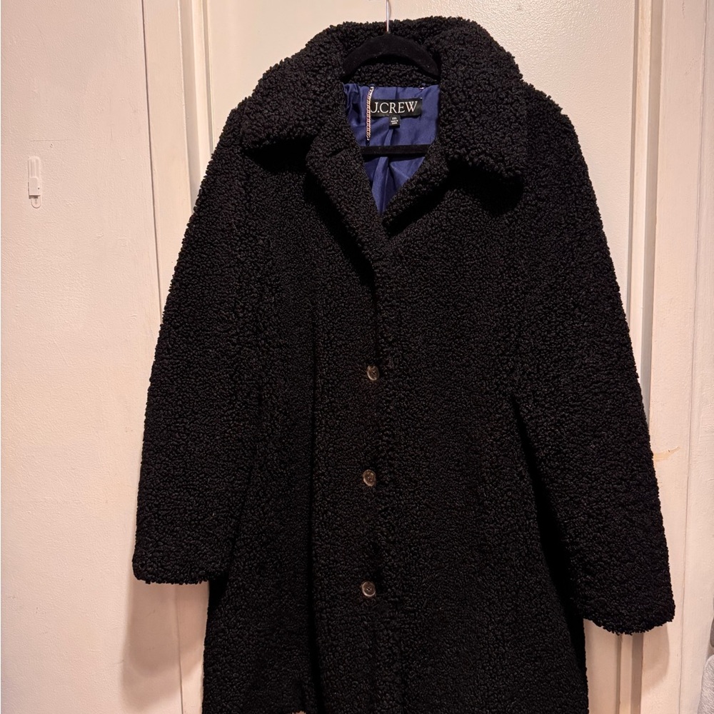 J. Crew Women's Black Teddy Jacket
